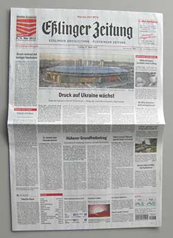 Zeitung im Vollformat oder auch Broadsheet Zeitung im Vollformat