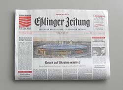 Zeitung Vollformat gefalzt