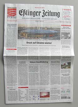 Zeitung im Vollformat oder auch Broadsheet Zeitung im Vollformat