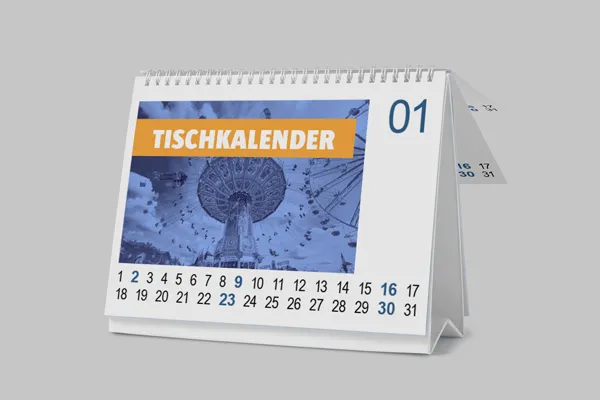 Tischkalender mit Wire-O-Bindung