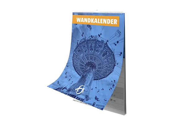 Wandkalender mit Wire-O-Bindung