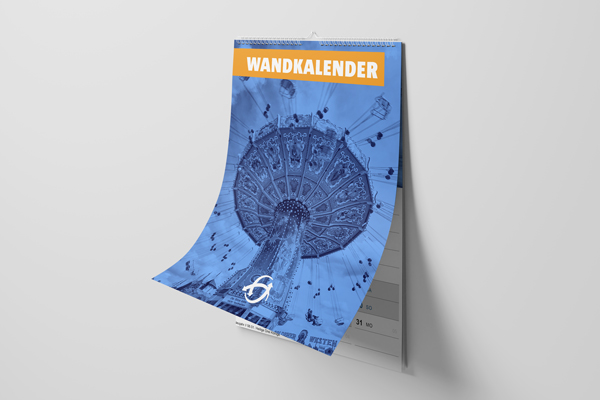 Wandkalender mit Wire-O-Bindung