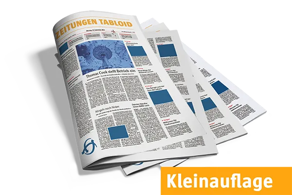 Zeitung Kleinauflage Halbformat