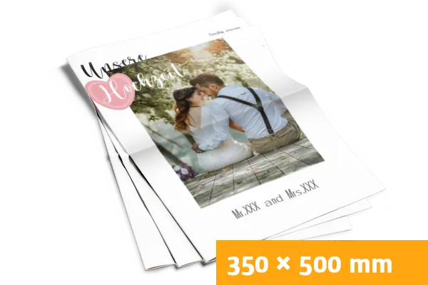 Hochzeitszeitung Vollformat
