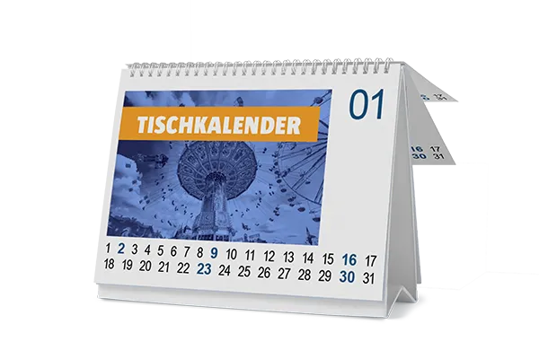 Tischkalender mit Wire-O-Bindung